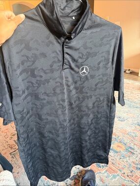 Men’s Black Camouflage Polo Shirt